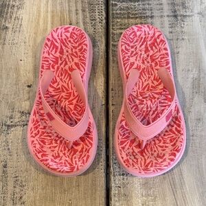 Nike Kids Pink Patterned Flip Flop Sandals